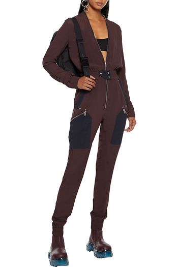 RICK OWENS Performa Bodybag two-tone crepe jumpsuit