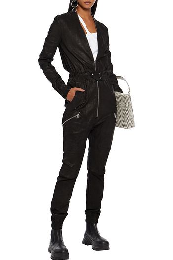 RICK OWENS Performa Bodybag leather jumpsuit