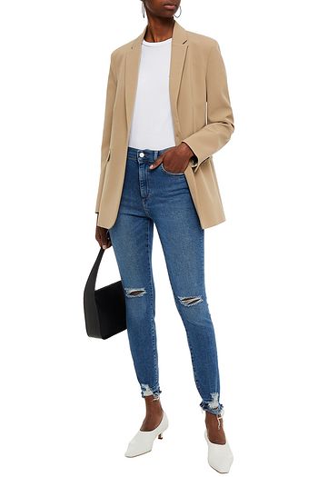 DL1961 Farrow distressed high-rise skinny jeans
