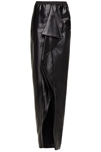 RICK OWENS Draped satin maxi skirt