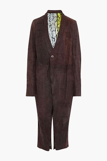RICK OWENS Knife distressed nubuck coat