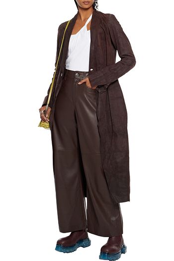 RICK OWENS Knife distressed nubuck coat