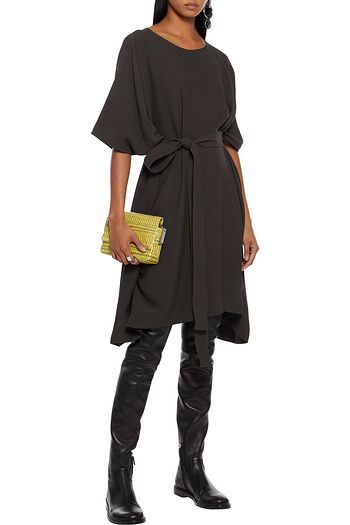 RICK OWENS Minerva belted crepe mini dress