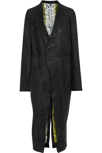 RICK OWENS Knife distressed nubuck coat