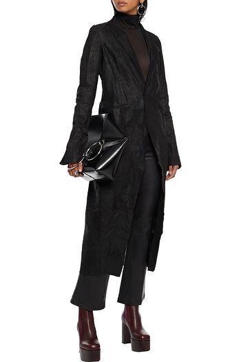 RICK OWENS Knife distressed nubuck coat