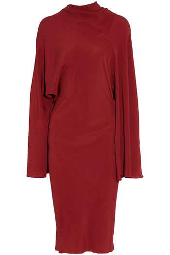 RICK OWENS Seb draped crepe de chine dress