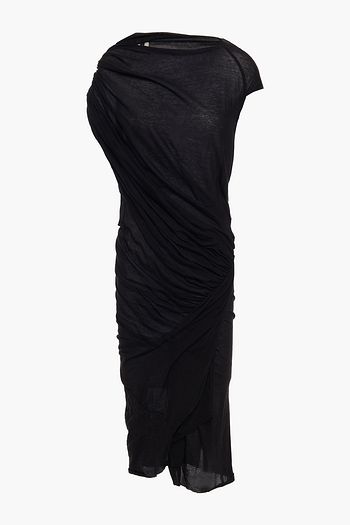 RICK OWENS Draped cotton-jersey dress