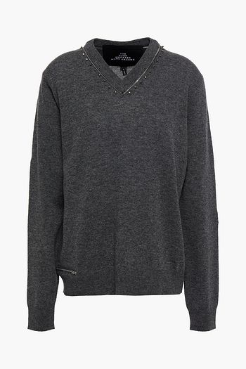 MARC JACOBS Embellished mélange wool sweater