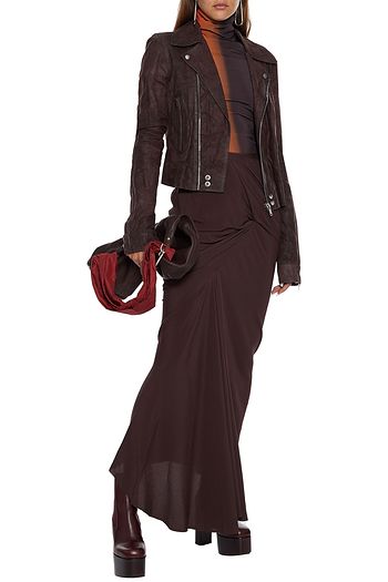 RICK OWENS Dracubiker distressed nubuck biker jacket