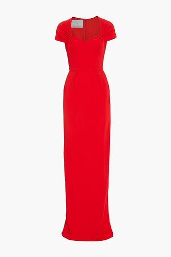STELLA MCCARTNEY Robe aus Crêpe mit Bindedetail hinten und Raffungen