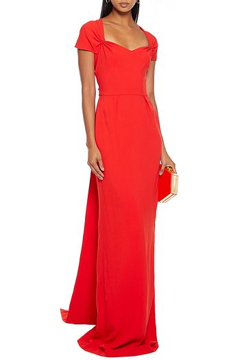 STELLA MCCARTNEY Robe aus Crêpe mit Bindedetail hinten und Raffungen