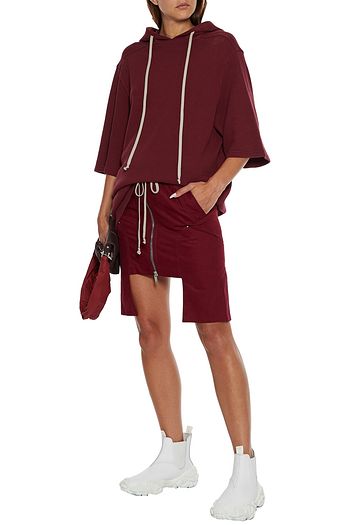 DRKSHDW BY RICK OWENS Asymmetric zip-detailed cotton-twill mini skirt