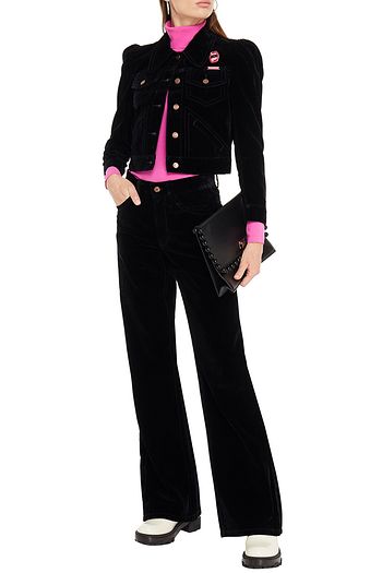 THE MARC JACOBS Embellished gathered cotton jacket