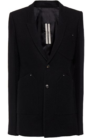 RICK OWENS Studded cotton and wool-blend blazer