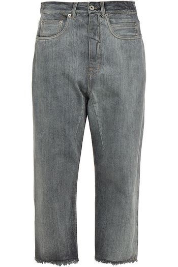 DRKSHDW BY RICK OWENS Cropped mid-rise straight-leg jeans