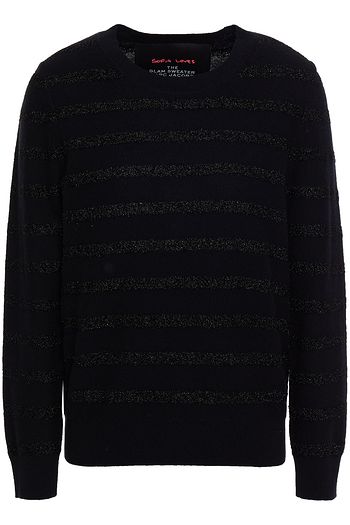 THE MARC JACOBS Metallic striped cashmere-blend sweater