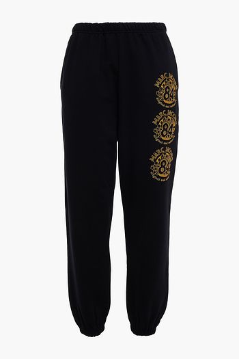 THE MARC JACOBS Glittered French cotton-terry track pants