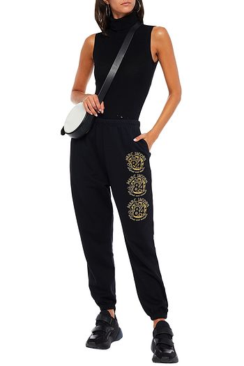 THE MARC JACOBS Glittered French cotton-terry track pants