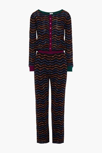 M MISSONI Cropped crochet-knit wool-blend jumpsuit