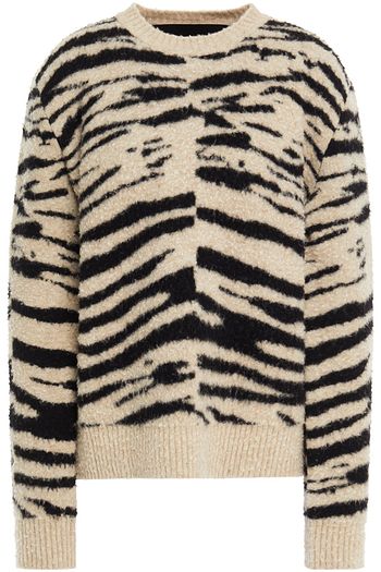 THE MARC JACOBS Tiger-print brushed wool sweater