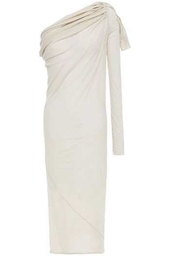 RICK OWENS One-shoulder draped cotton-jersey tunic