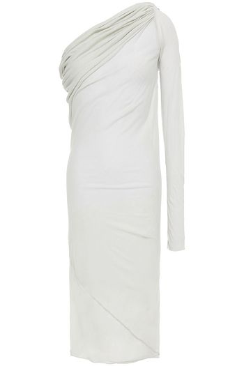 RICK OWENS One-shoulder draped cotton-jersey tunic