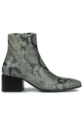 ACNE STUDIOS Snake-effect leather ankle boots