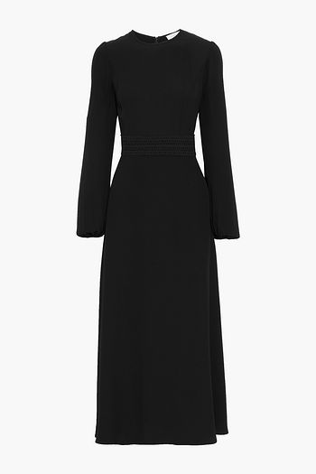 ZIMMERMANN Lattice-trimmed crepe midi dress