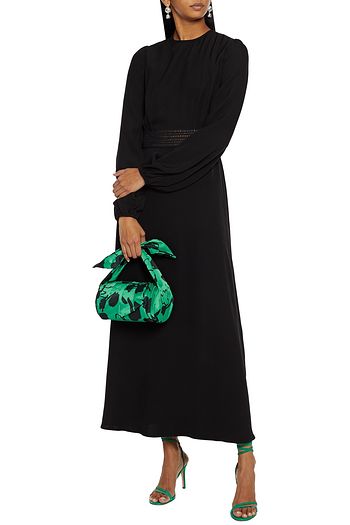ZIMMERMANN Lattice-trimmed crepe midi dress