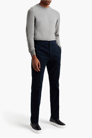 THE ROW Walker slim-fit brushed cotton-twill pants