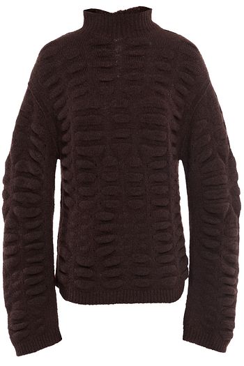 RICK OWENS Jacquard-knit turtleneck sweater