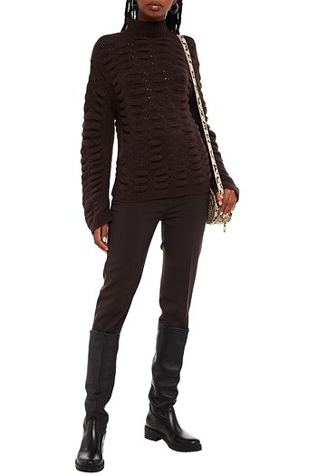 RICK OWENS Jacquard-knit turtleneck sweater
