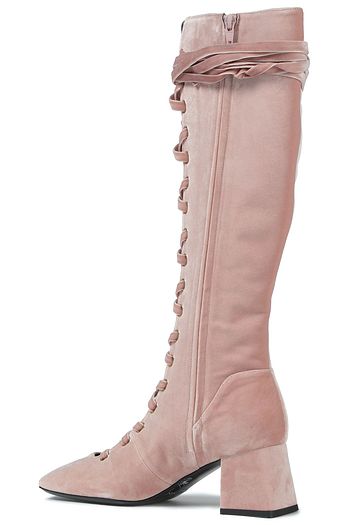 ZIMMERMANN Lace-up velvet knee boots