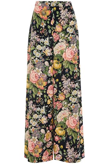 ZIMMERMANN Floral-print silk crepe de chine wide-leg pants