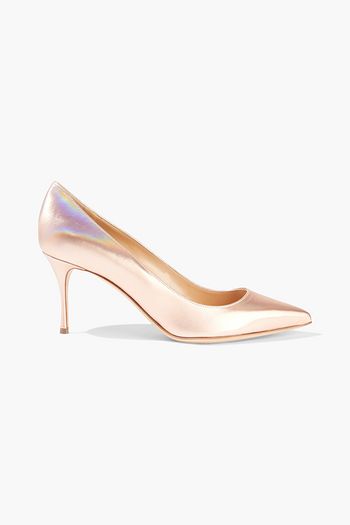 SERGIO ROSSI Iridescent leather pumps