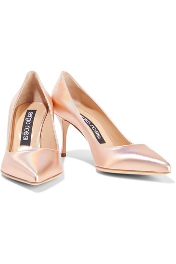 SERGIO ROSSI Iridescent leather pumps