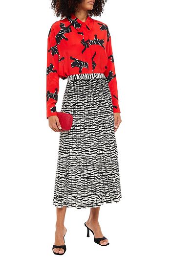 DIANE VON FURSTENBERG Leanna printed silk crepe de chine shirt
