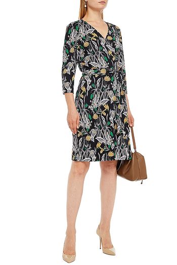 DIANE VON FURSTENBERG Floral-print silk-jersey wrap dress