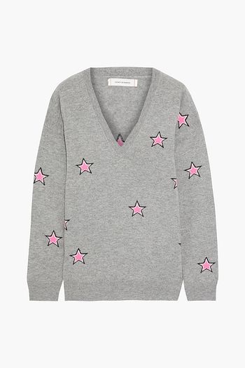 CHINTI & PARKER Intarsia wool and cashmere-blend sweater