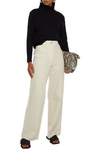 ENZA COSTA Cotton-jersey turtleneck top