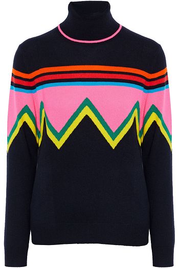 CHINTI & PARKER Intarsia wool and cashmere-blend turtleneck sweater