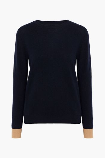 CHINTI & PARKER Two-tone wool and cashmere-blend sweater
