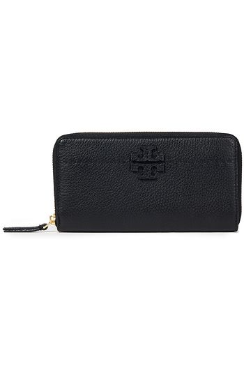 TORY BURCH McGraw pebbled-leather wallet