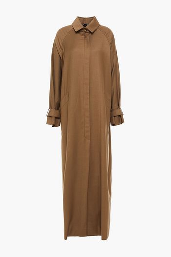 BOUGUESSA Oversized wool-blend twill coat