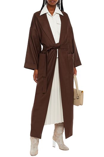 BOUGUESSA Belted twill coat