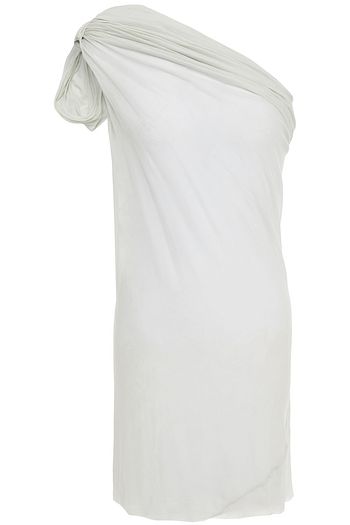 RICK OWENS One-shoulder draped cotton-jersey top