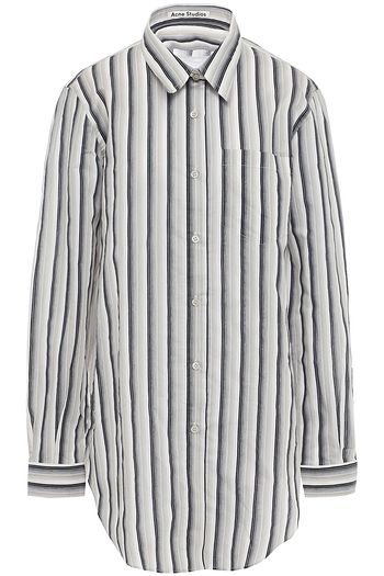 ACNE STUDIOS Striped cotton-blend shirt