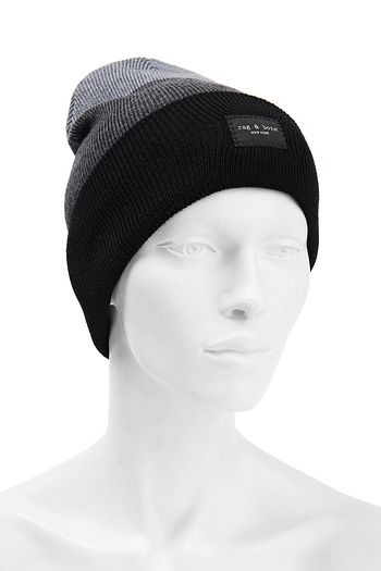 RAG & BONE Ribbed color-block wool-blend beanie