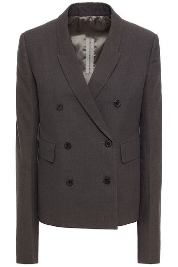 RICK OWENS Double-breasted twill blazer