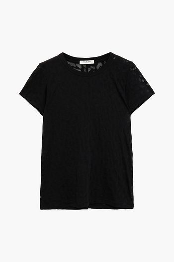 RAG & BONE Burnout-effect leopard-print jersey T-shirt